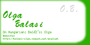 olga balasi business card